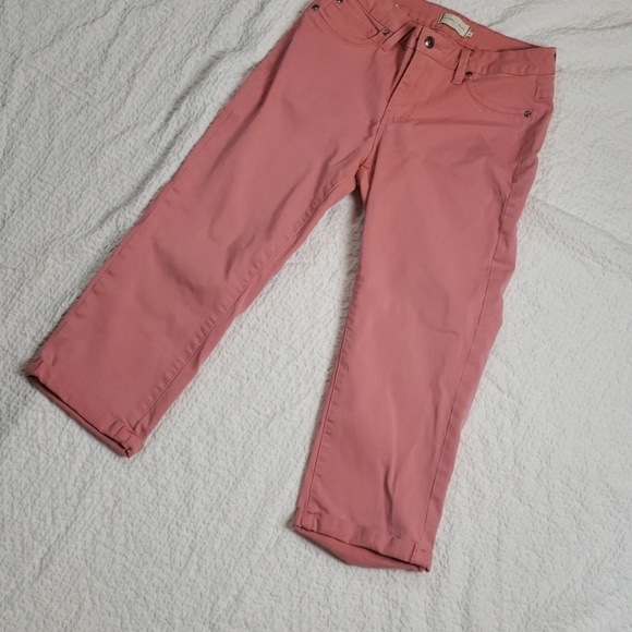 CAMPBELL CHASE salmon color crop pants sz 28 - Picture 3 of 6